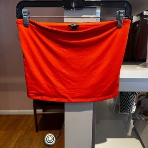 Express Bright Orange Crop Top